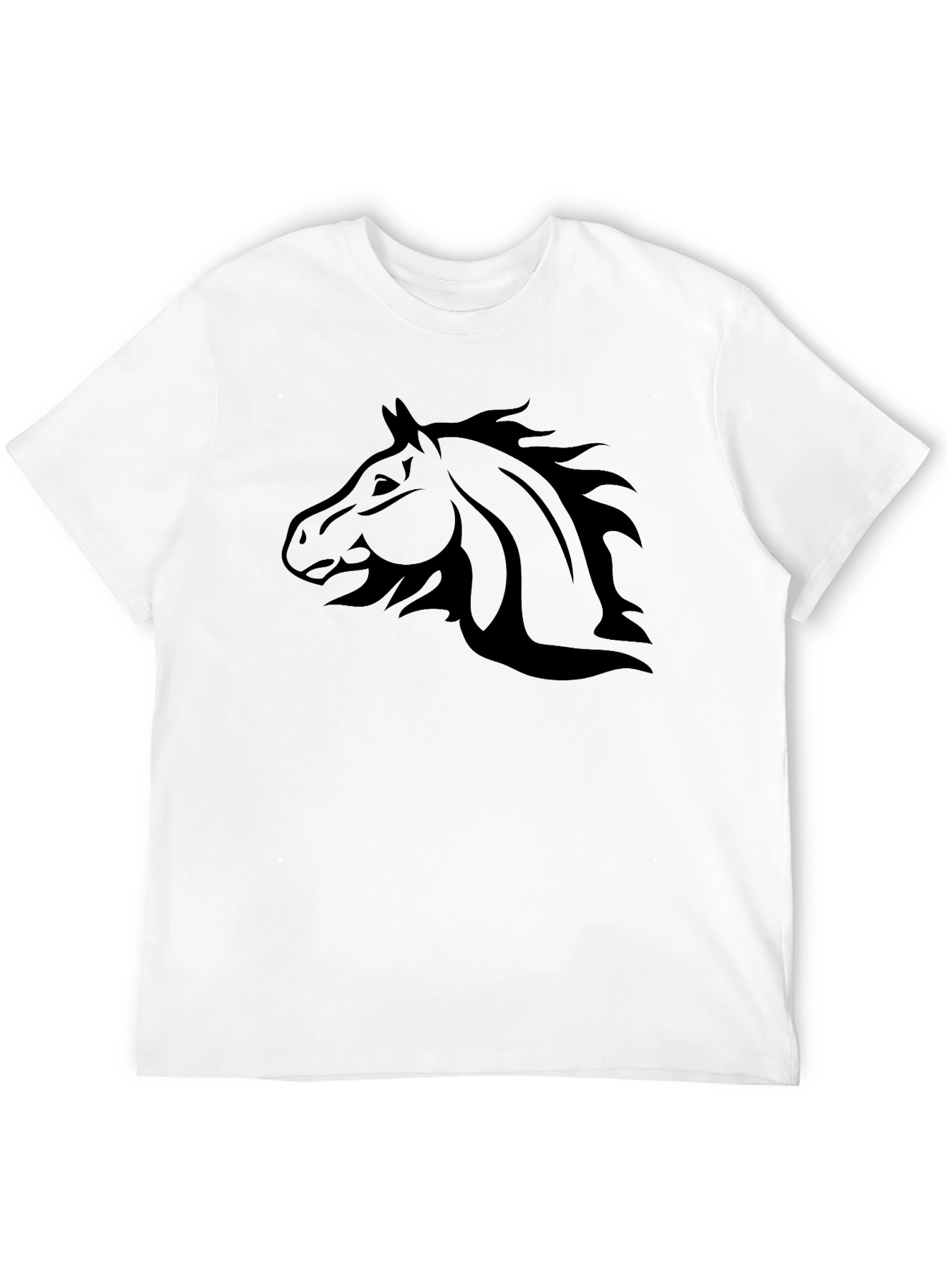 Black Horse Graphic Tee - Stylish Mens T-Shirt