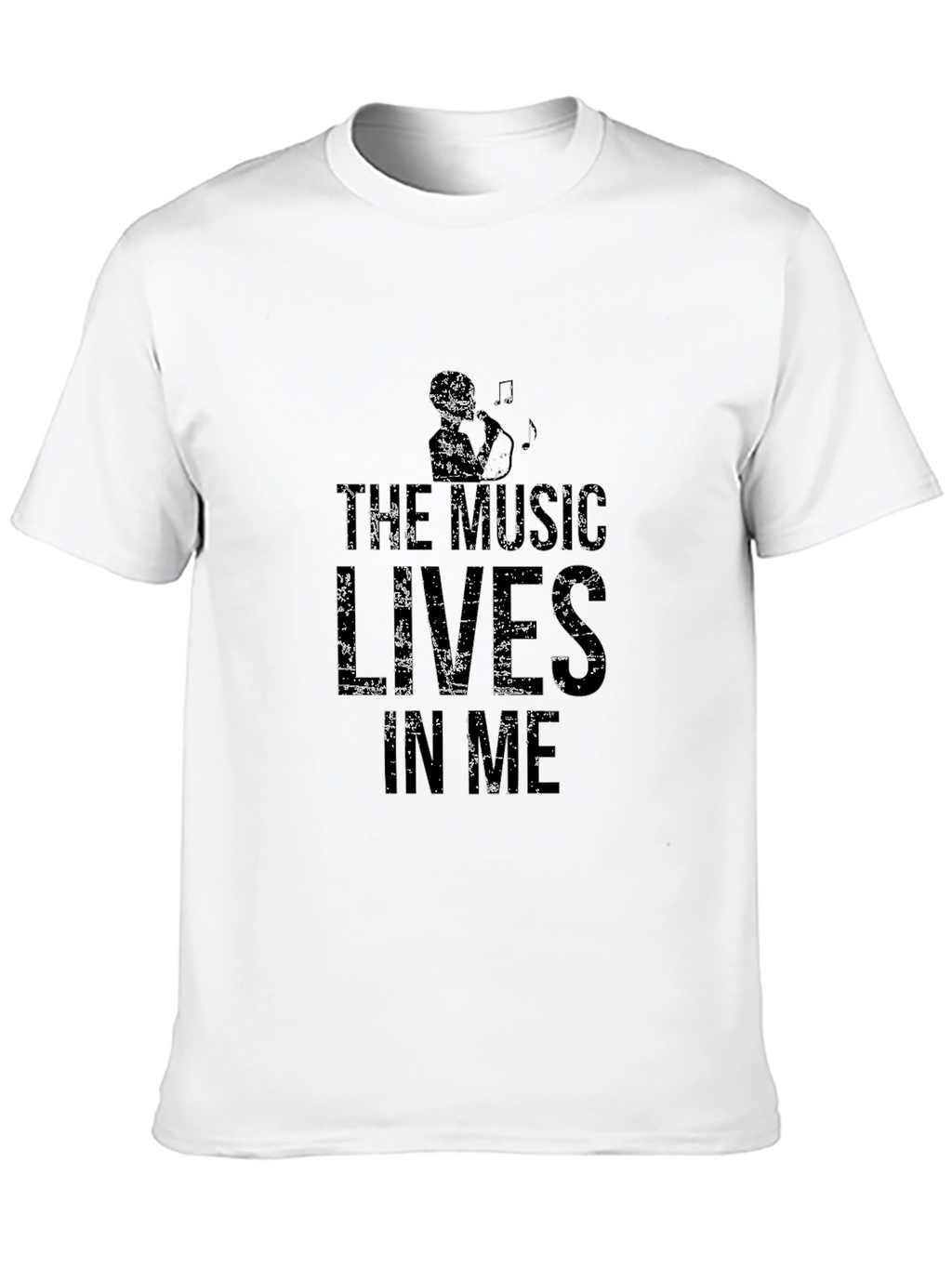 The Music Lives in Me Black T-Shirt