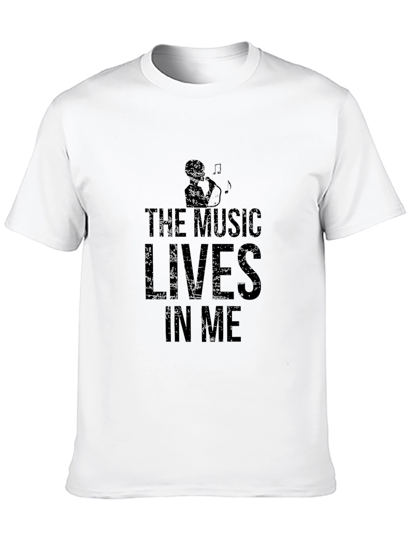 The Music Lives in Me Black T-Shirt