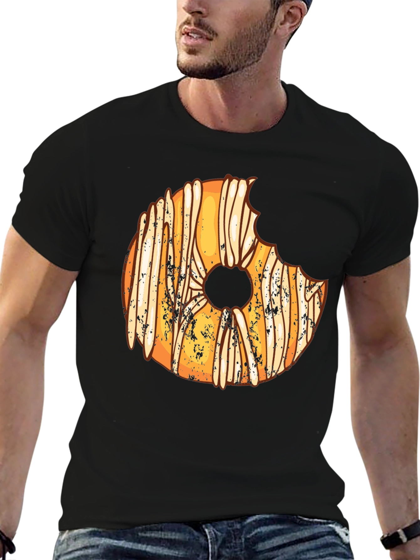 Donut Graphic Tee - Bite Taken Sweet Tooth Style
