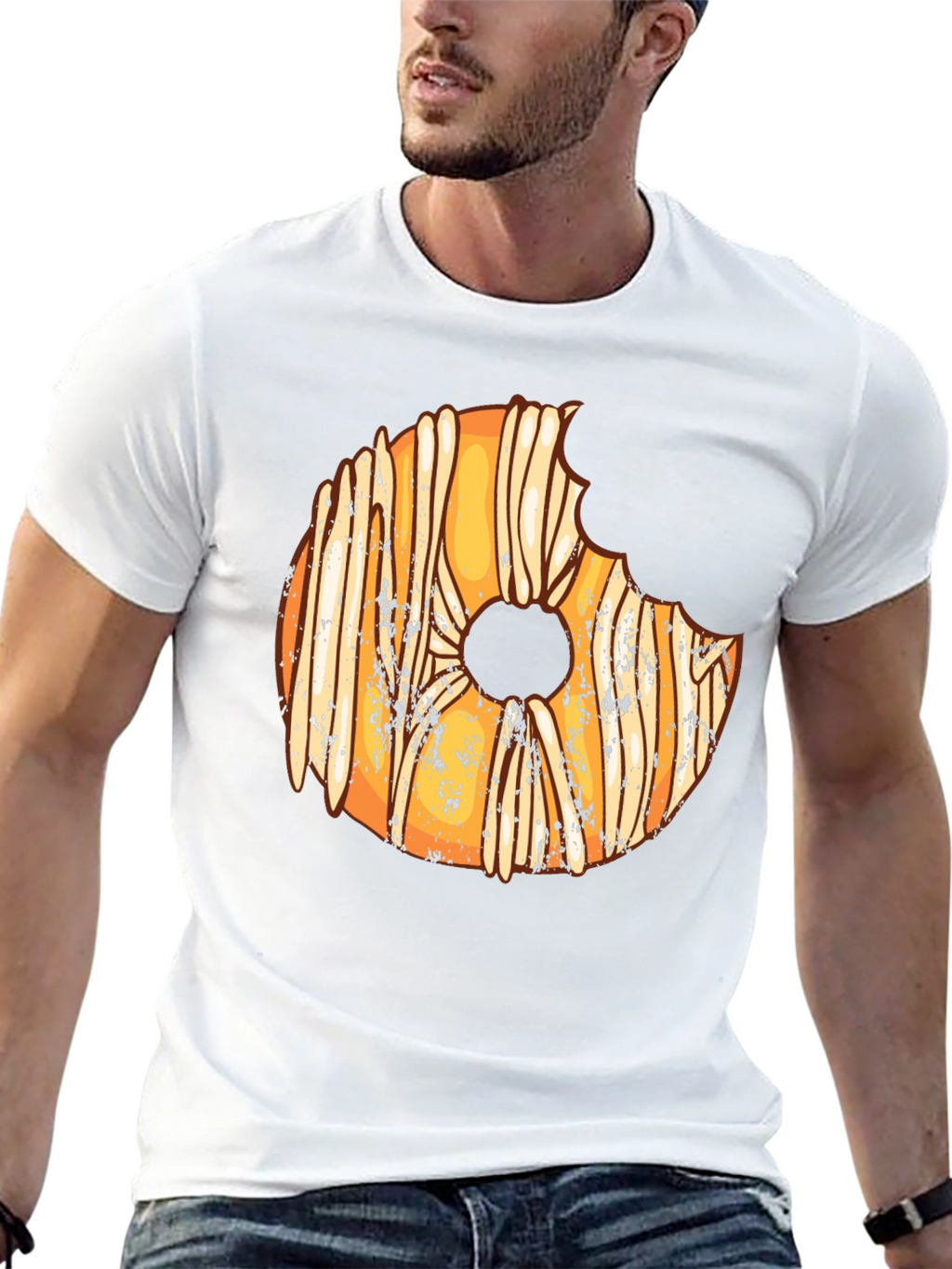 Donut Graphic Tee - Bite Taken Sweet Tooth Style