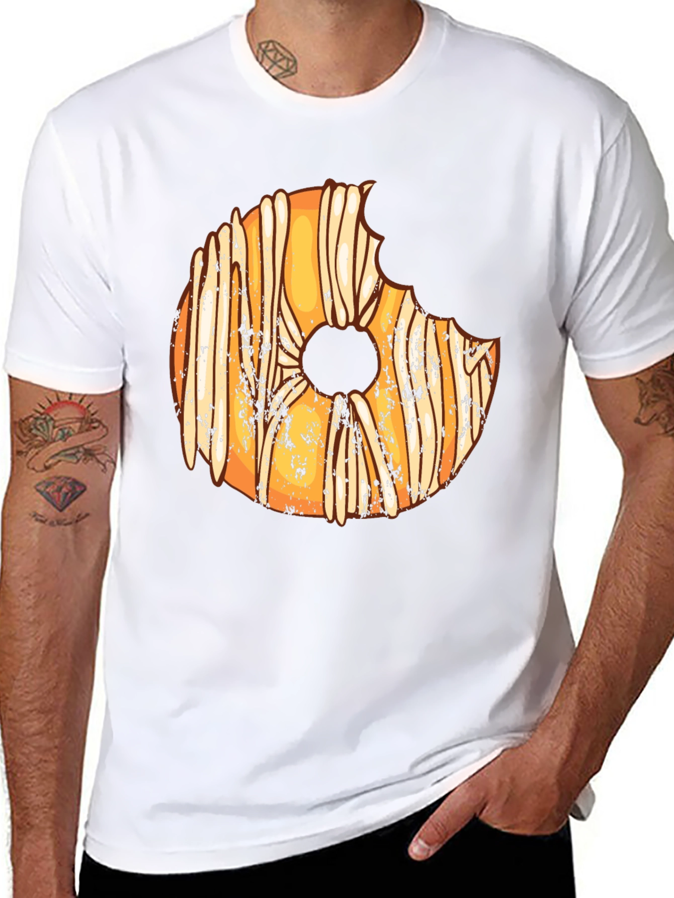 Donut Graphic Tee - Bite Taken Sweet Tooth Style