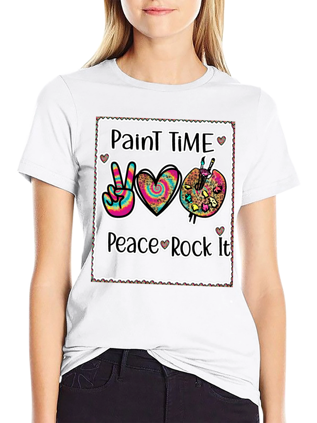 Paint Time Peace Rock It T-Shirt