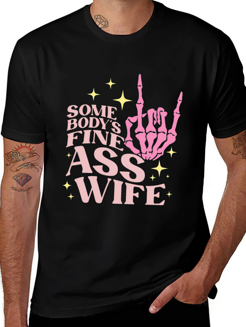 Funny Skeleton Hand Wife T-Shirt