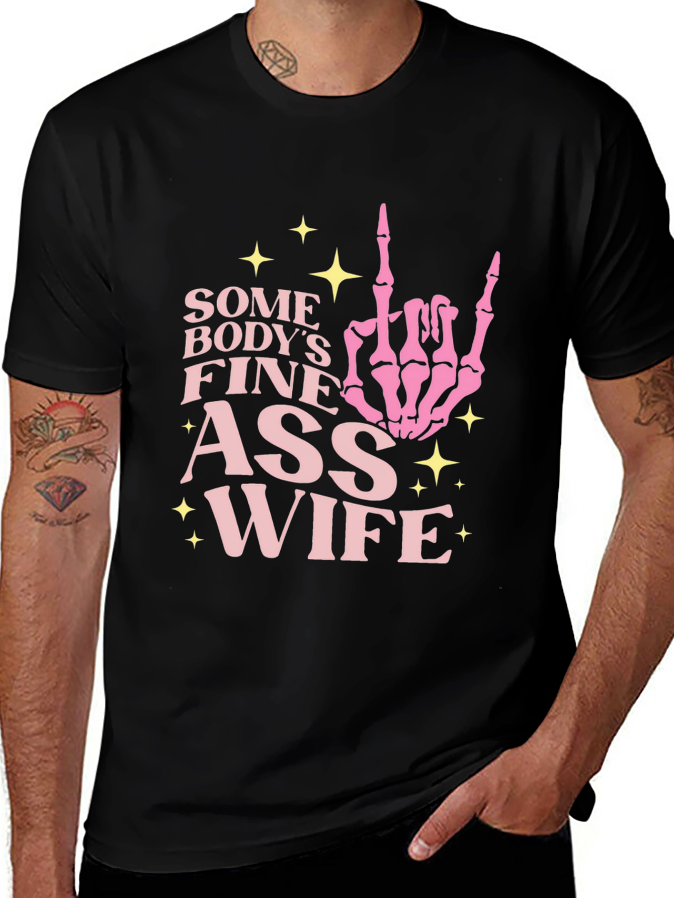 Funny Skeleton Hand Wife T-Shirt
