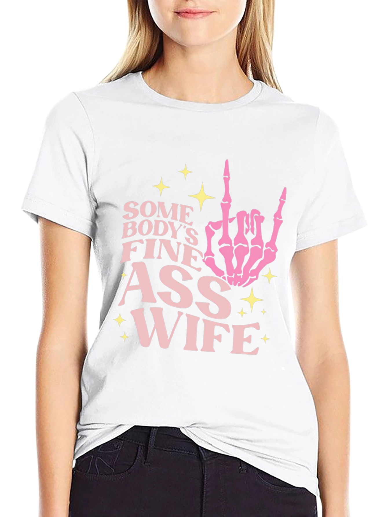 Funny Skeleton Hand Wife T-Shirt