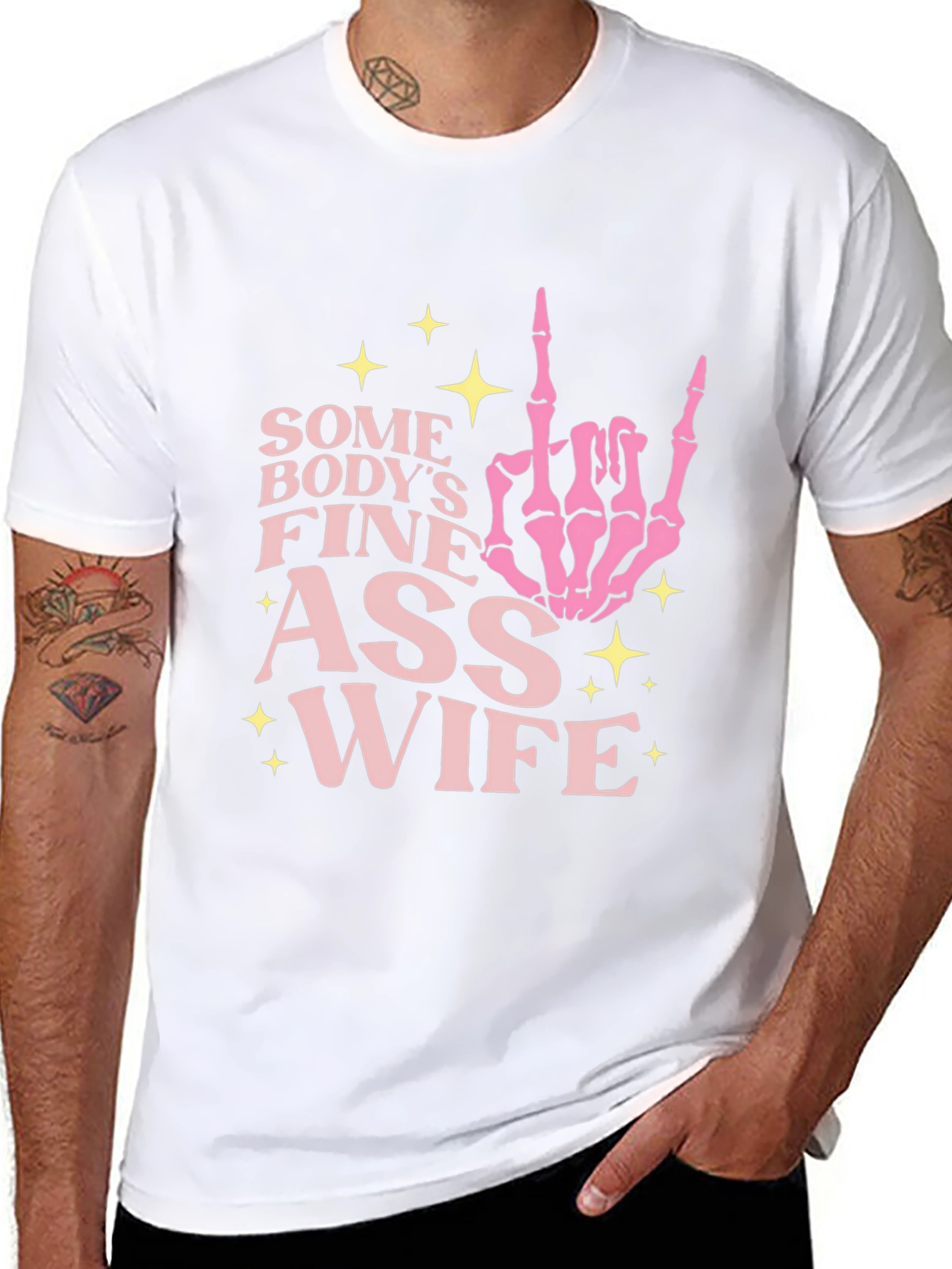 Funny Skeleton Hand Wife T-Shirt