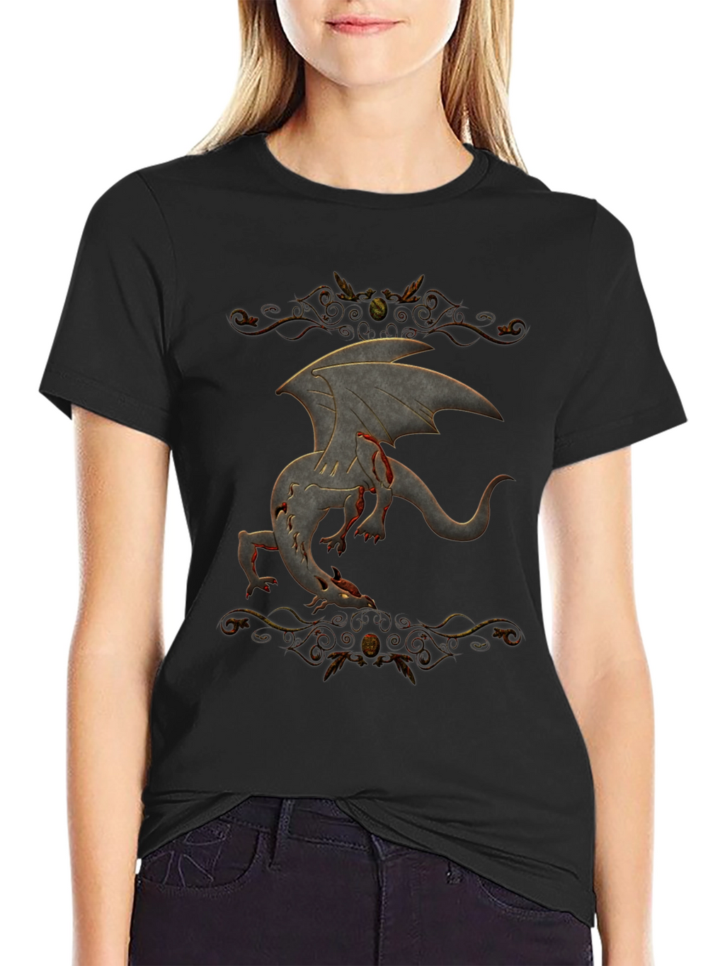 Dragon Graphic Tee - Fantasy Style Shirt