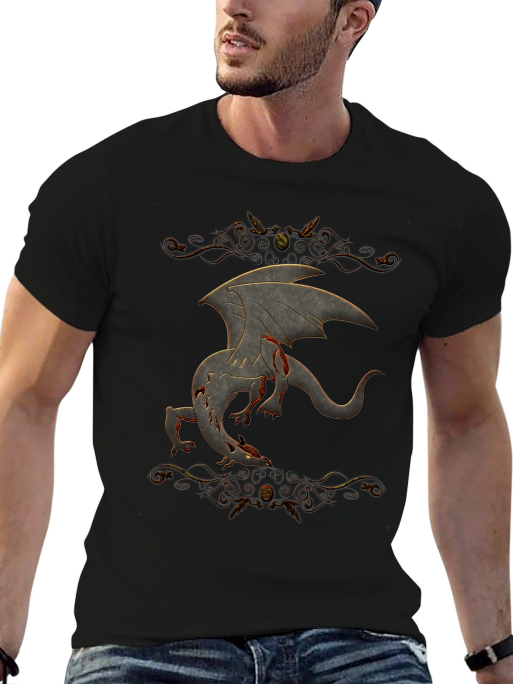 Dragon Graphic Tee - Fantasy Style Shirt