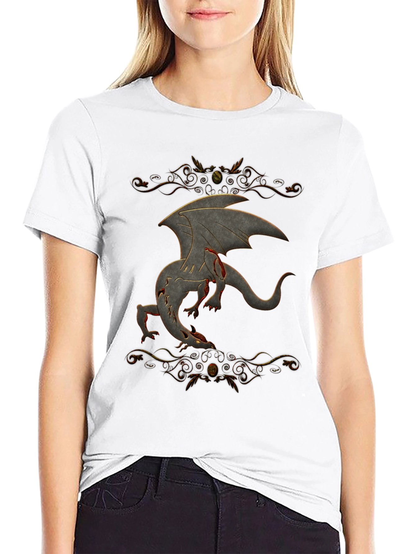 Dragon Graphic Tee - Fantasy Style Shirt