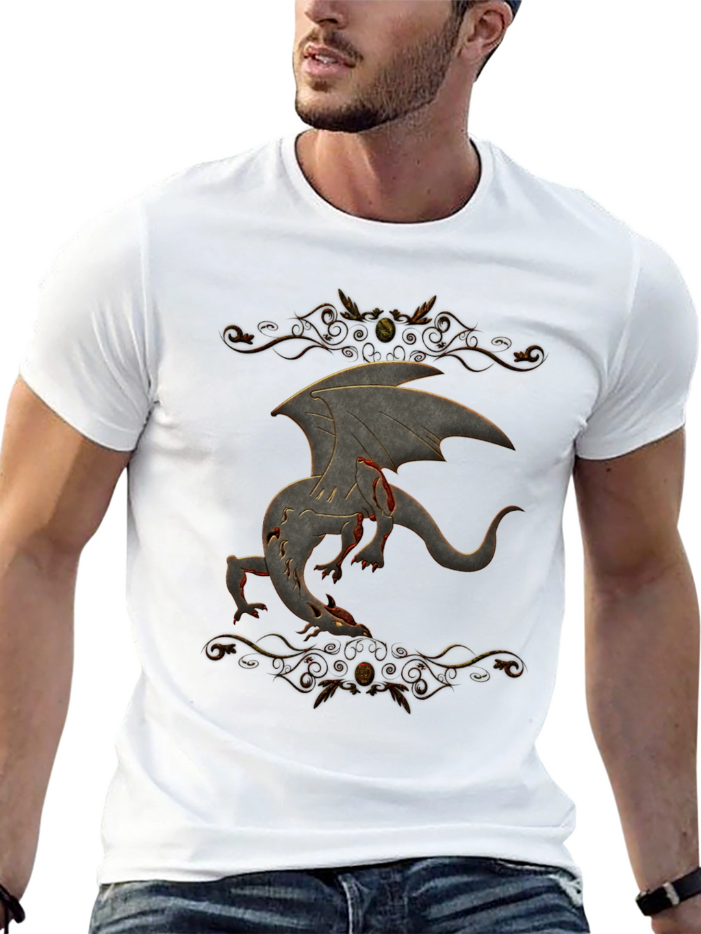 Dragon Graphic Tee - Fantasy Style Shirt