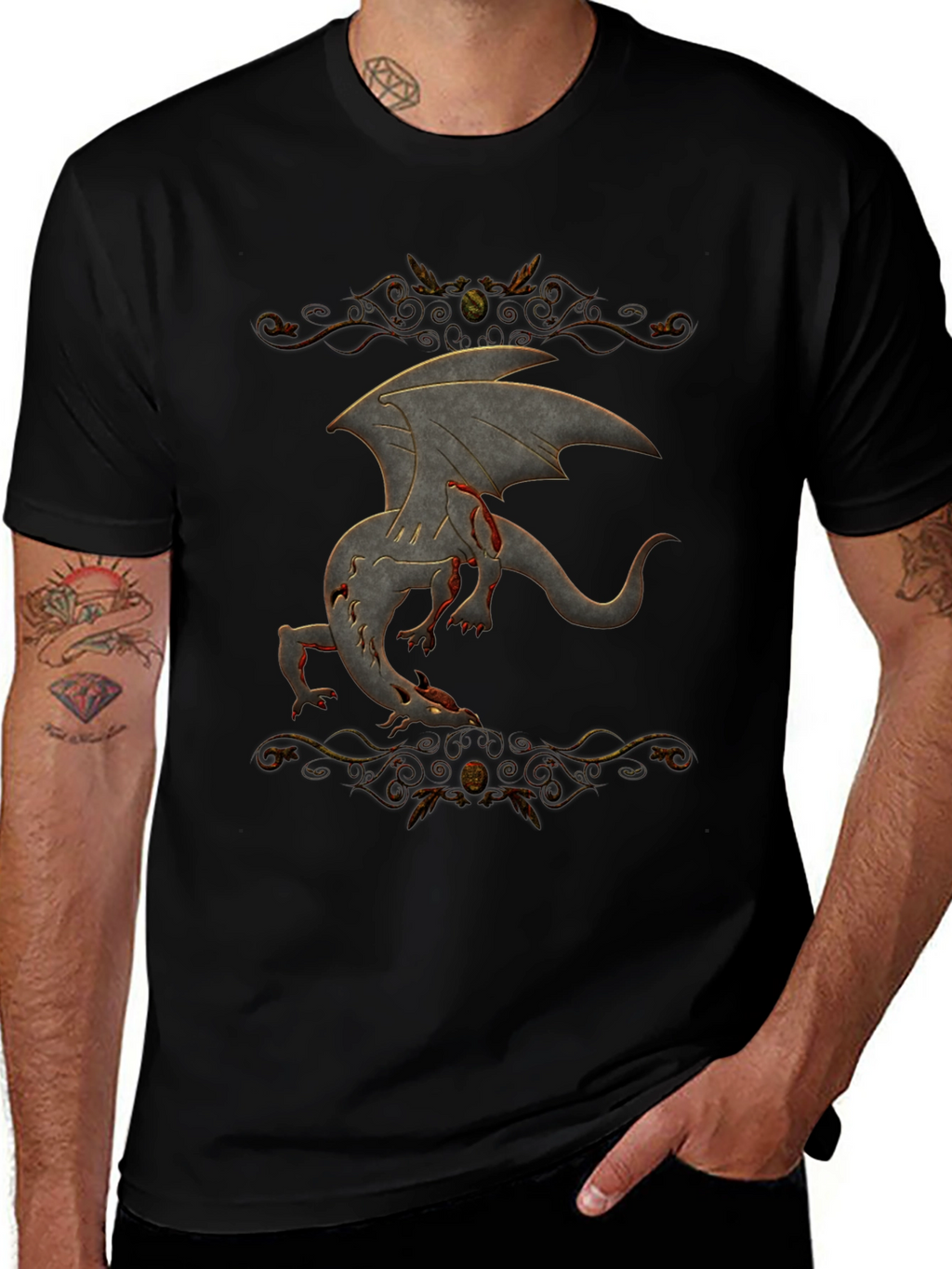 Dragon Graphic Tee - Fantasy Style Shirt