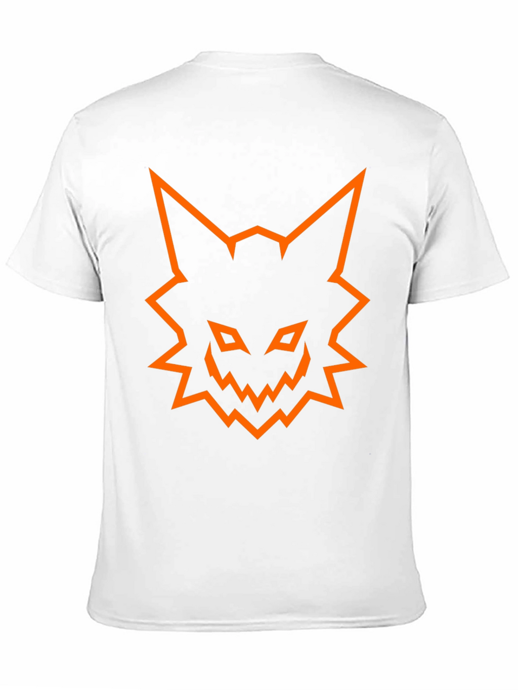 Mens Black T-Shirt with Orange Fox Graphic