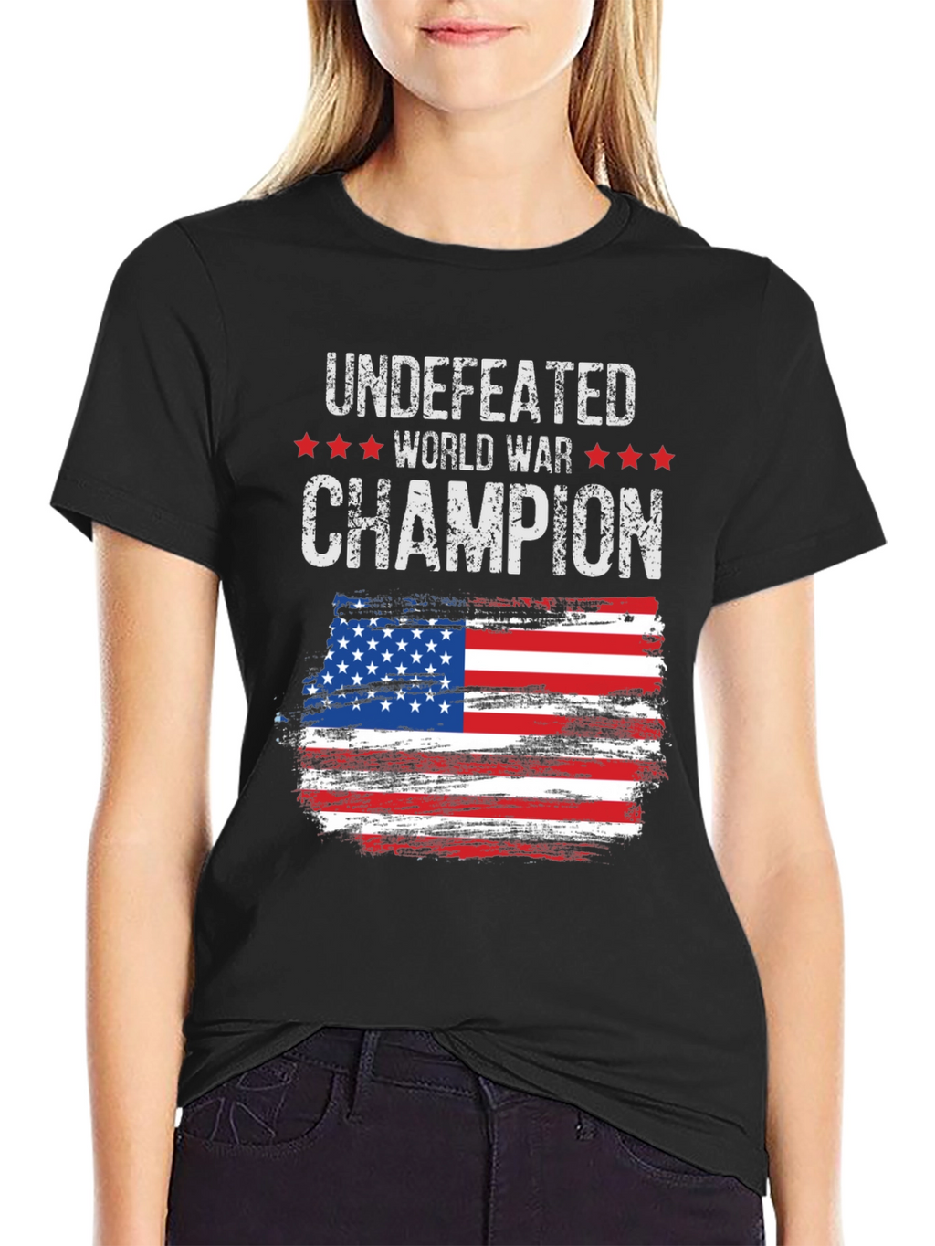 Undefeated World War Champion American Flag T-Shirt
