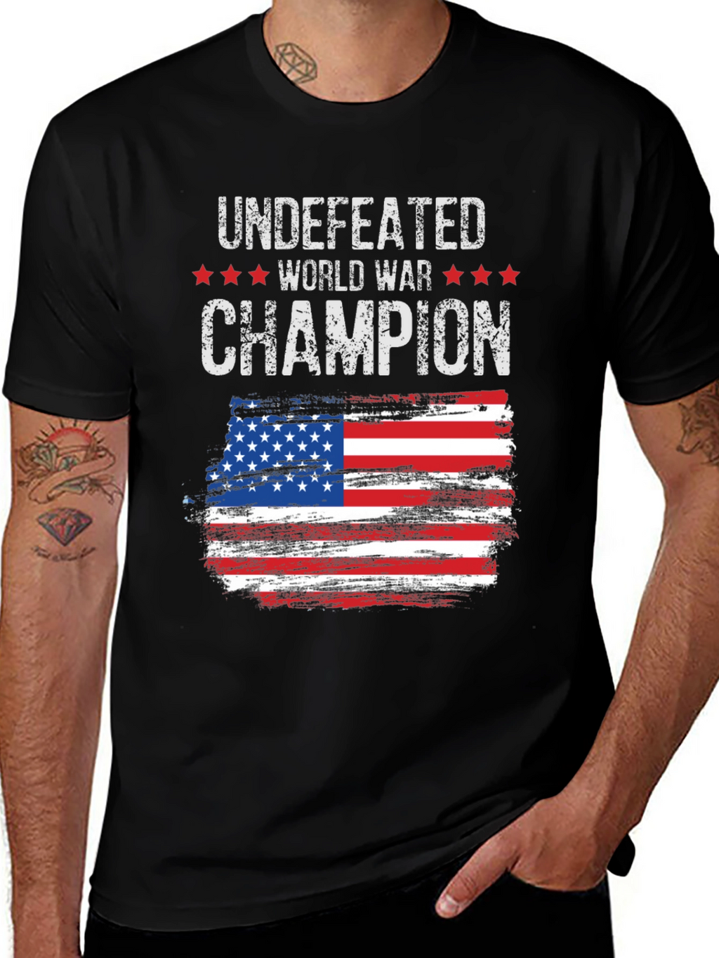Undefeated World War Champion American Flag T-Shirt