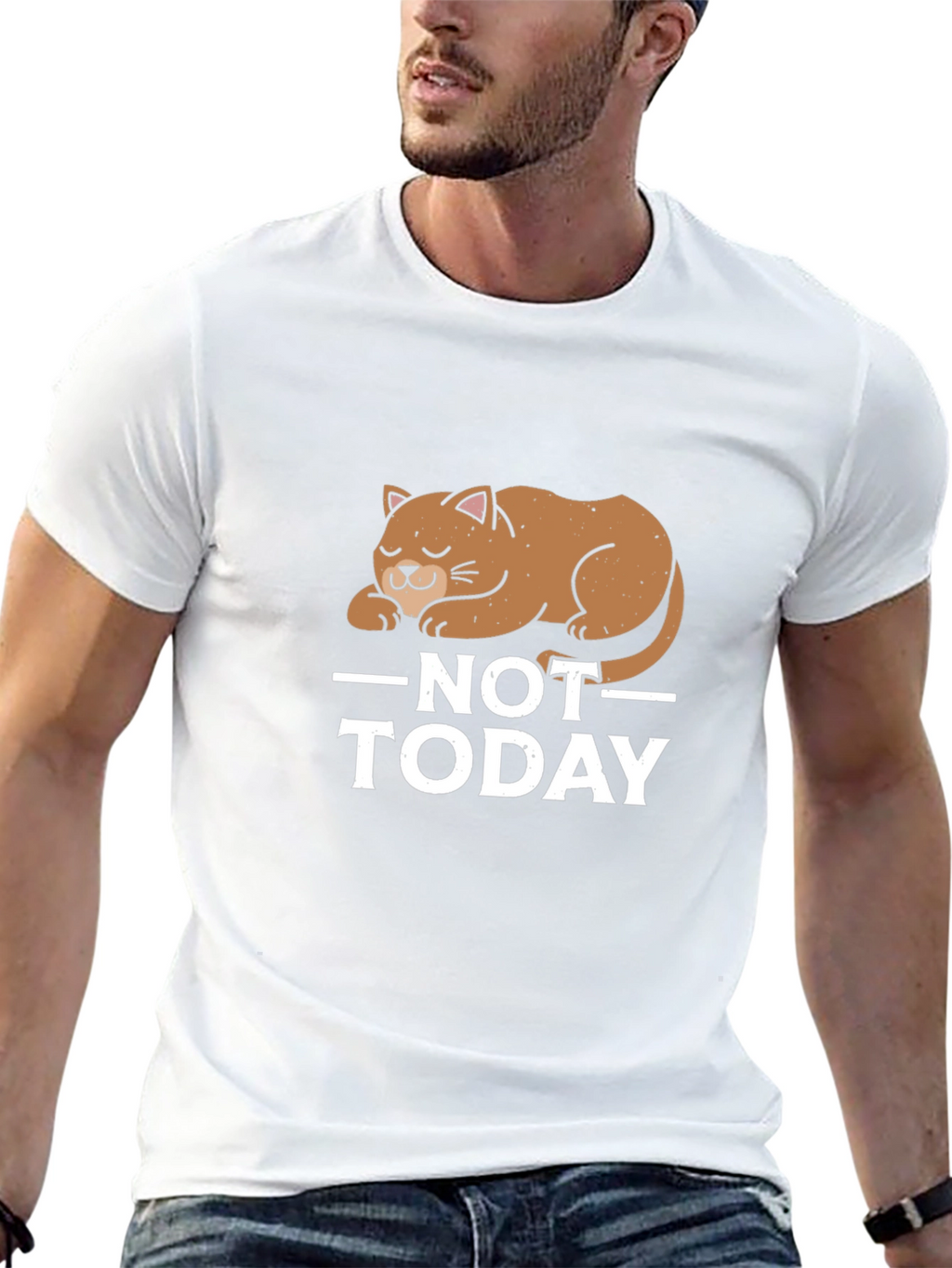 Not Today Cat Graphic T-Shirt