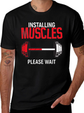 Installing Muscles Funny Gym Workout T-Shirt
