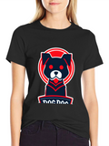 Dog Logo Graphic Tee - Cool Casual Style