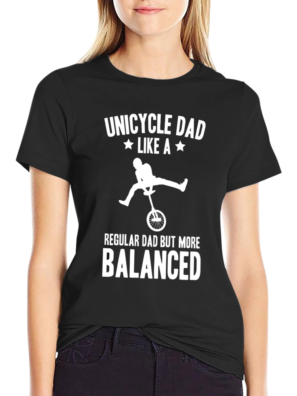 Unicycle Dad T-Shirt - Balanced Dad Gift