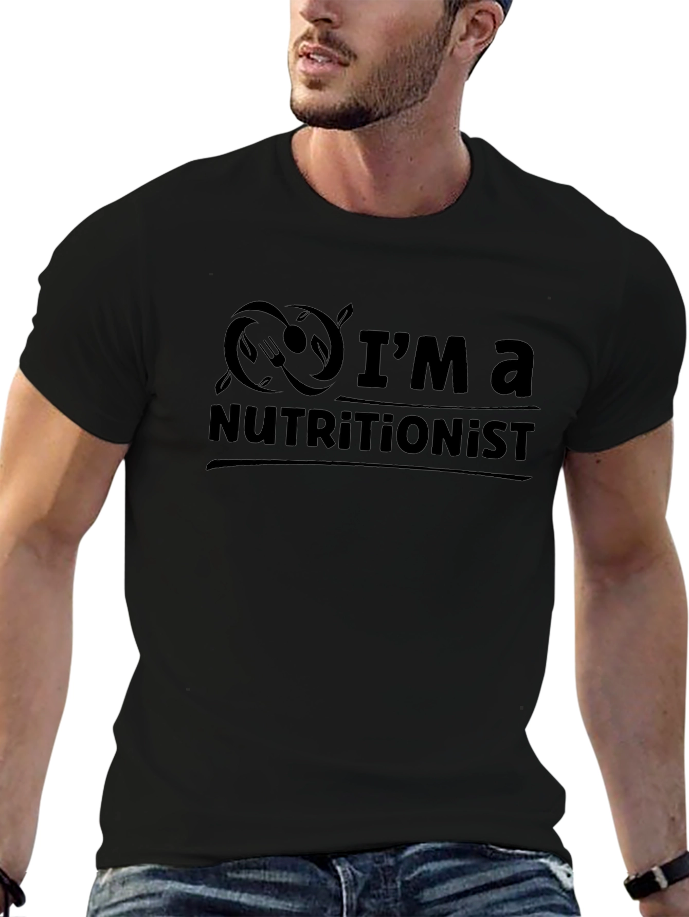 Nutritionist T-Shirt - Black Stylish Soft Fabric