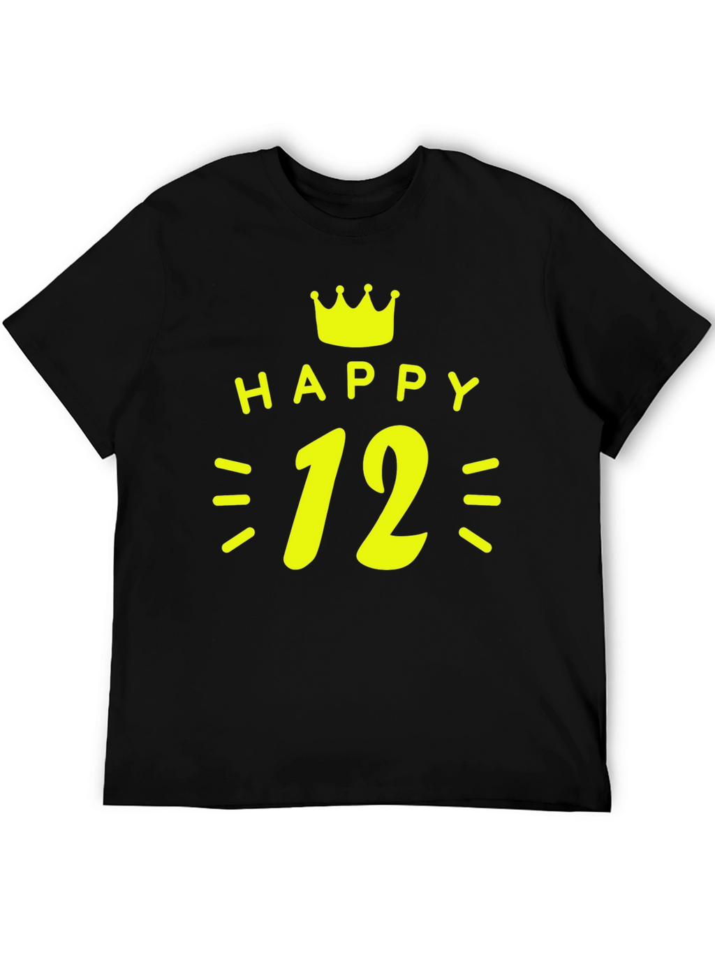 Happy 12th Birthday T-Shirt - Crown Design