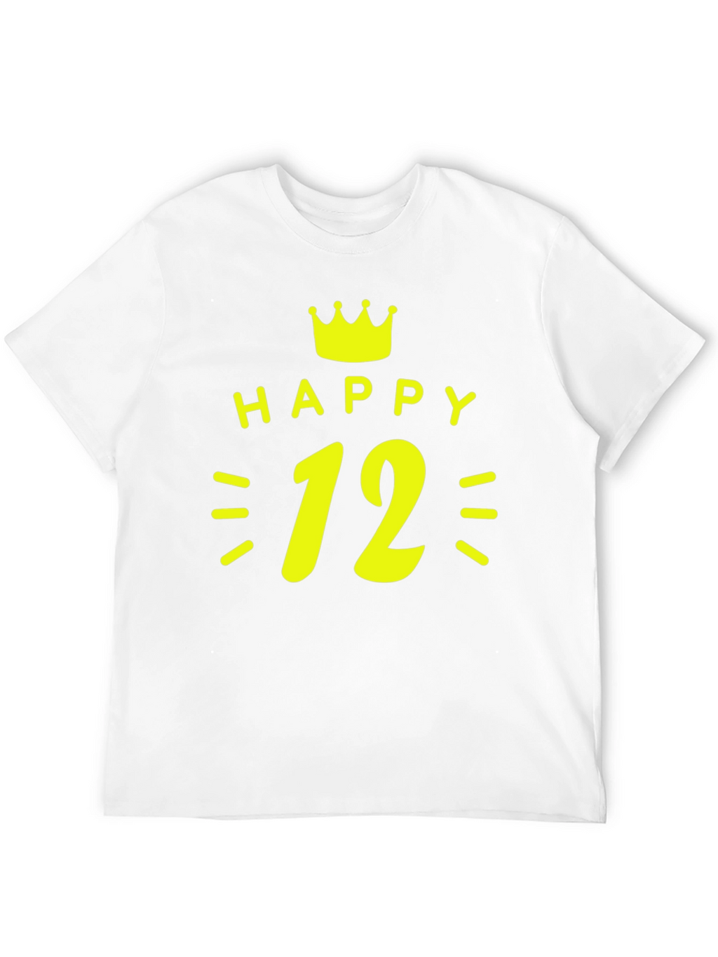 Happy 12th Birthday T-Shirt - Crown Design