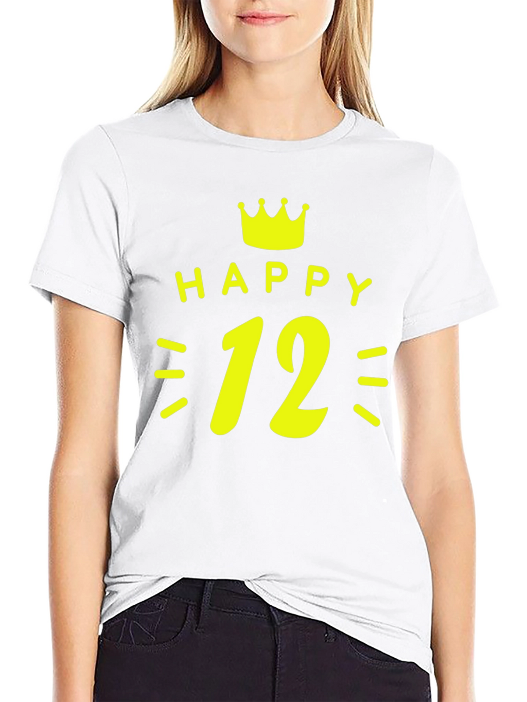 Happy 12th Birthday T-Shirt - Crown Design