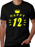 Happy 12th Birthday T-Shirt - Crown Design