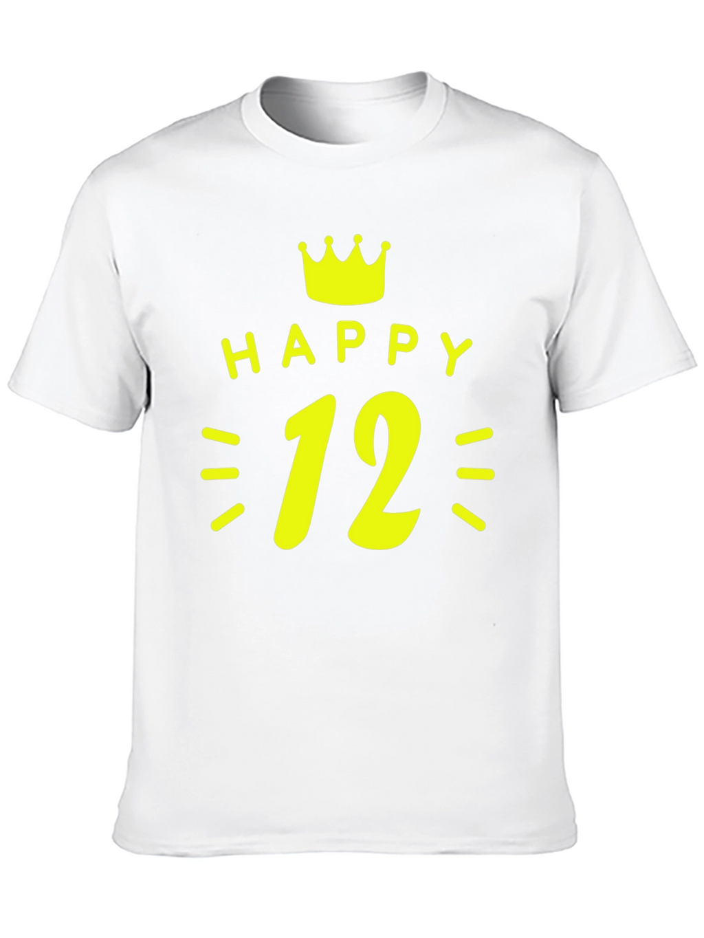 Happy 12th Birthday T-Shirt - Crown Design