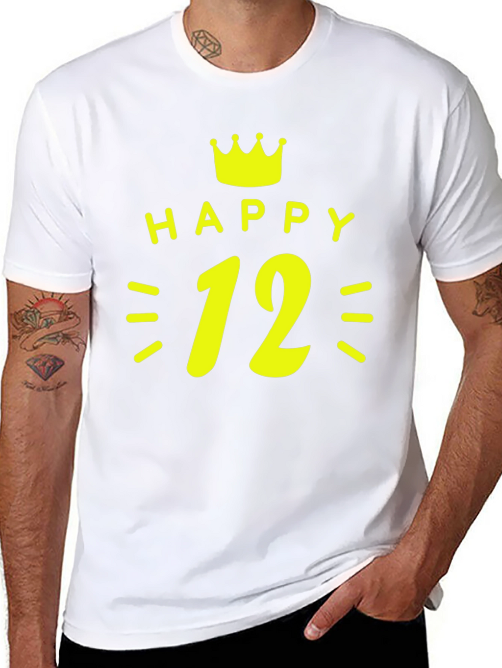 Happy 12th Birthday T-Shirt - Crown Design