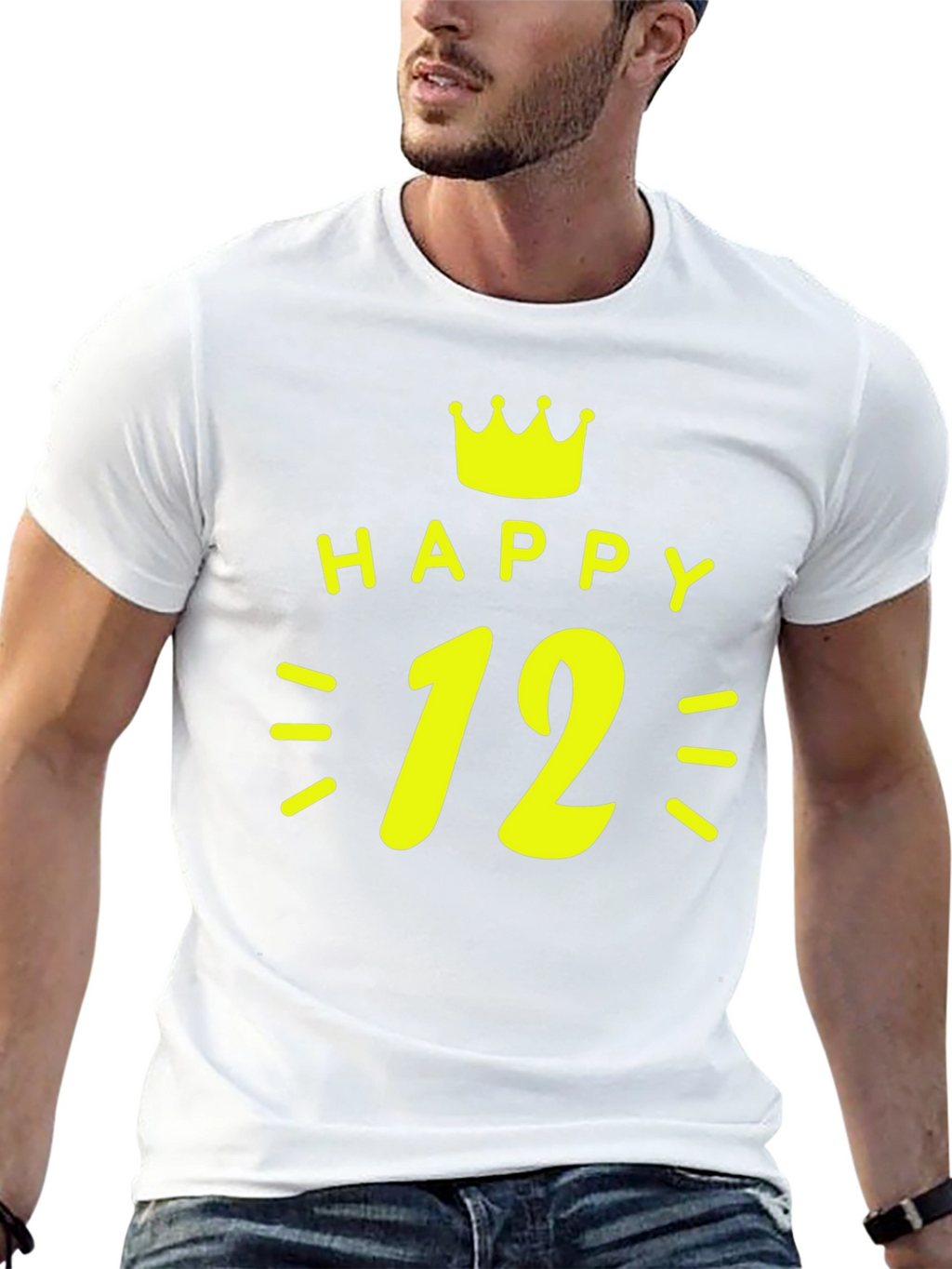 Happy 12th Birthday T-Shirt - Crown Design
