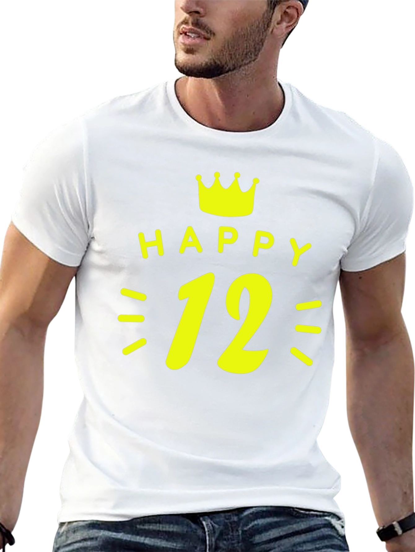 Happy 12th Birthday T-Shirt - Crown Design
