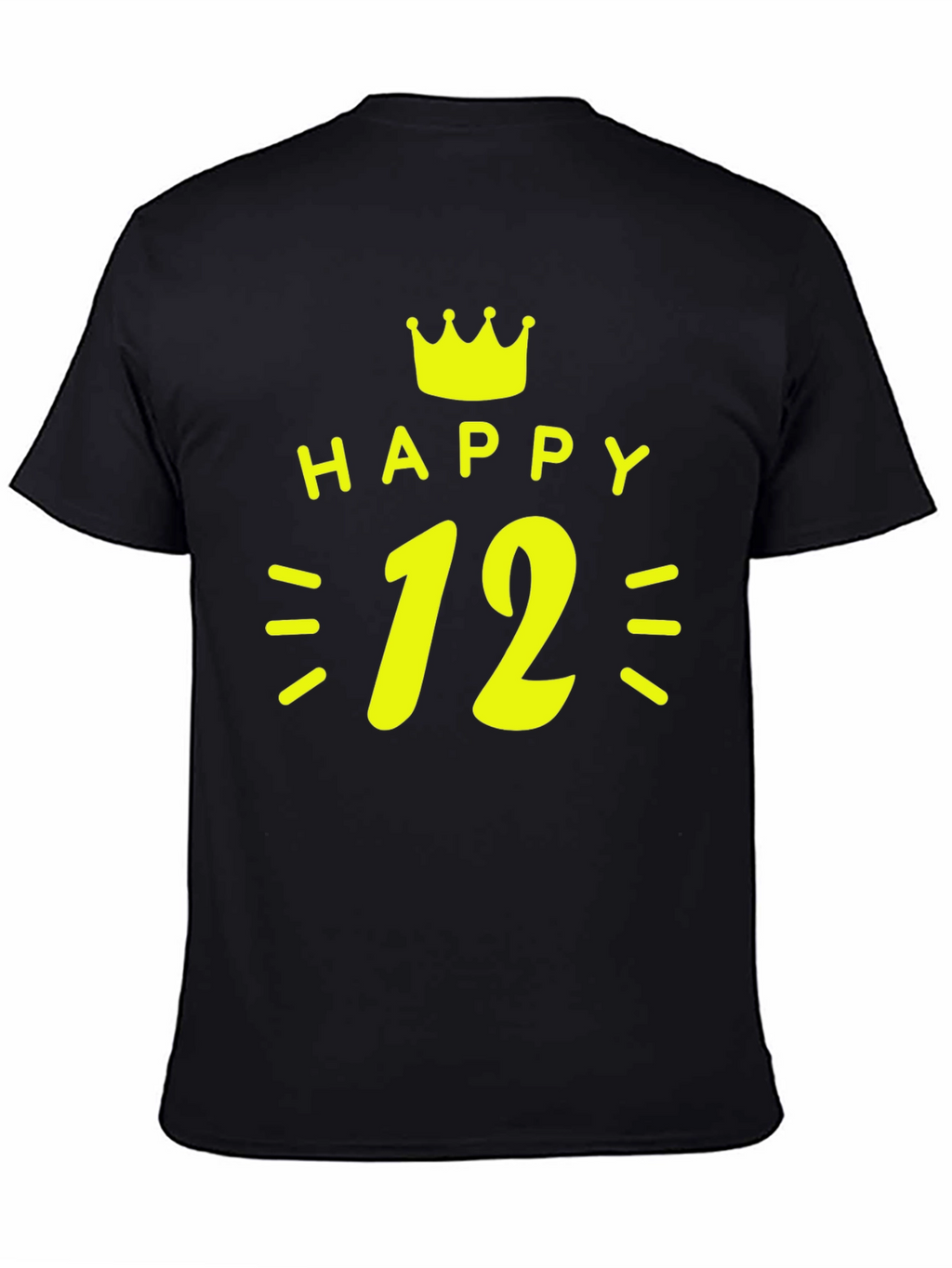 Happy 12th Birthday T-Shirt - Crown Design