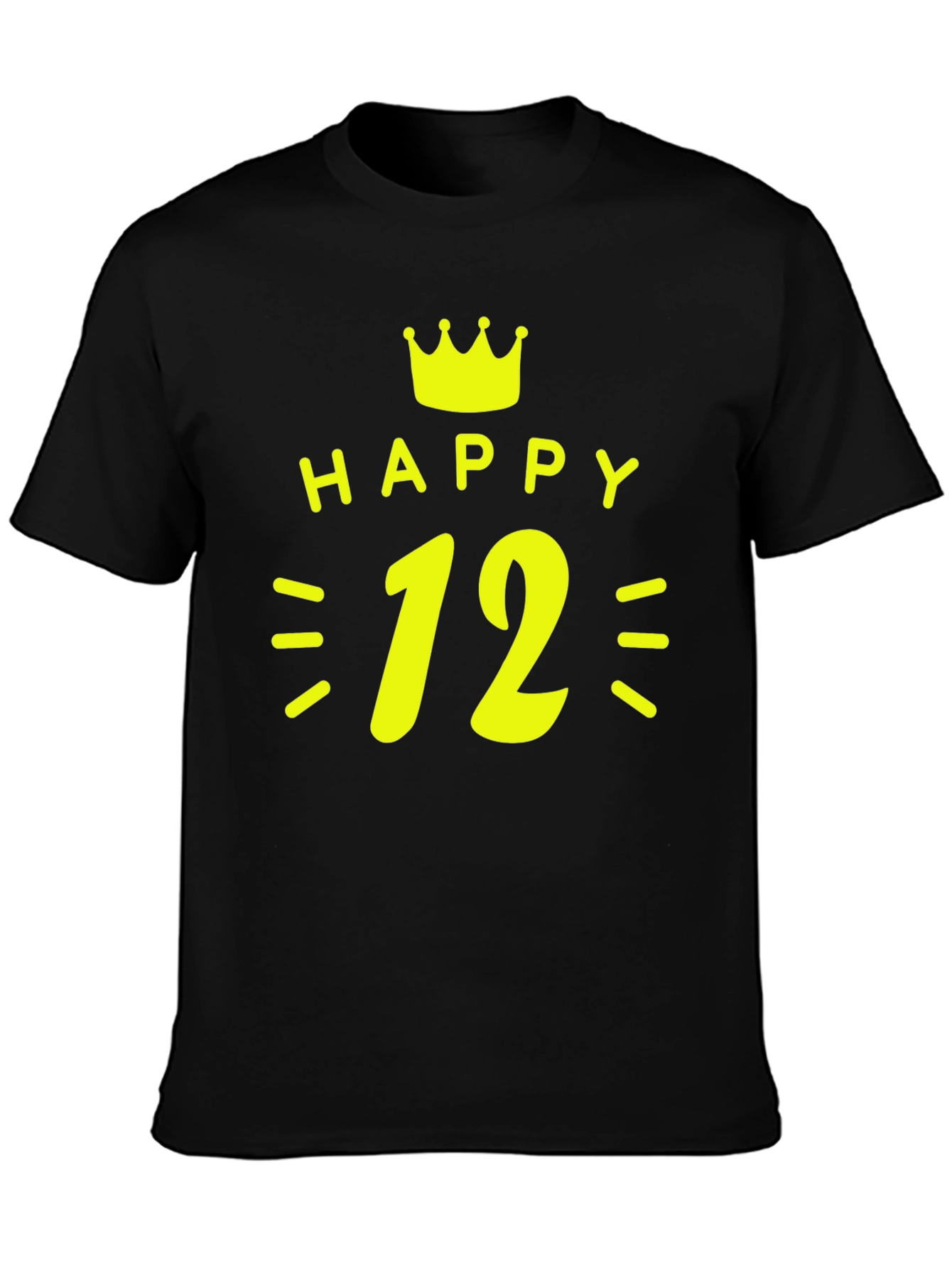 Happy 12th Birthday T-Shirt - Crown Design