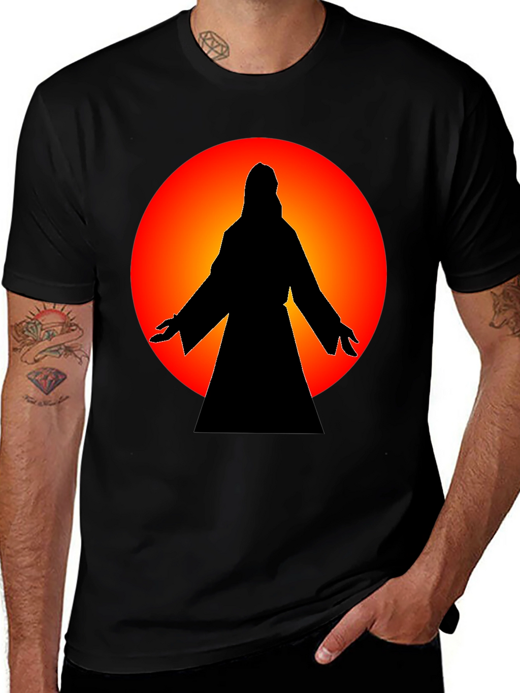 Silhouette Graphic Tee - Religious Design