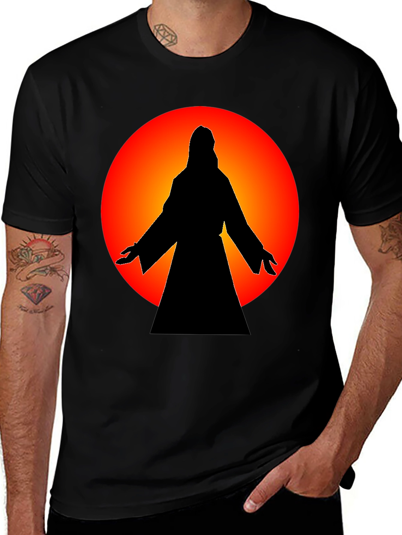 Silhouette Graphic Tee - Religious Design