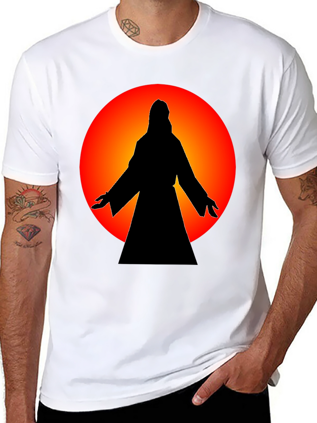Silhouette Graphic Tee - Religious Design