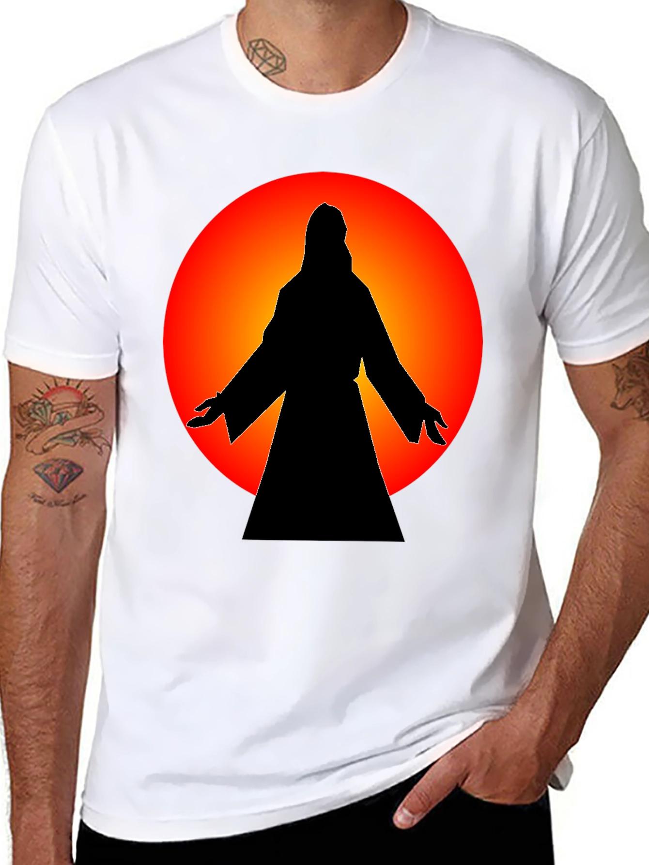 Silhouette Graphic Tee - Religious Design