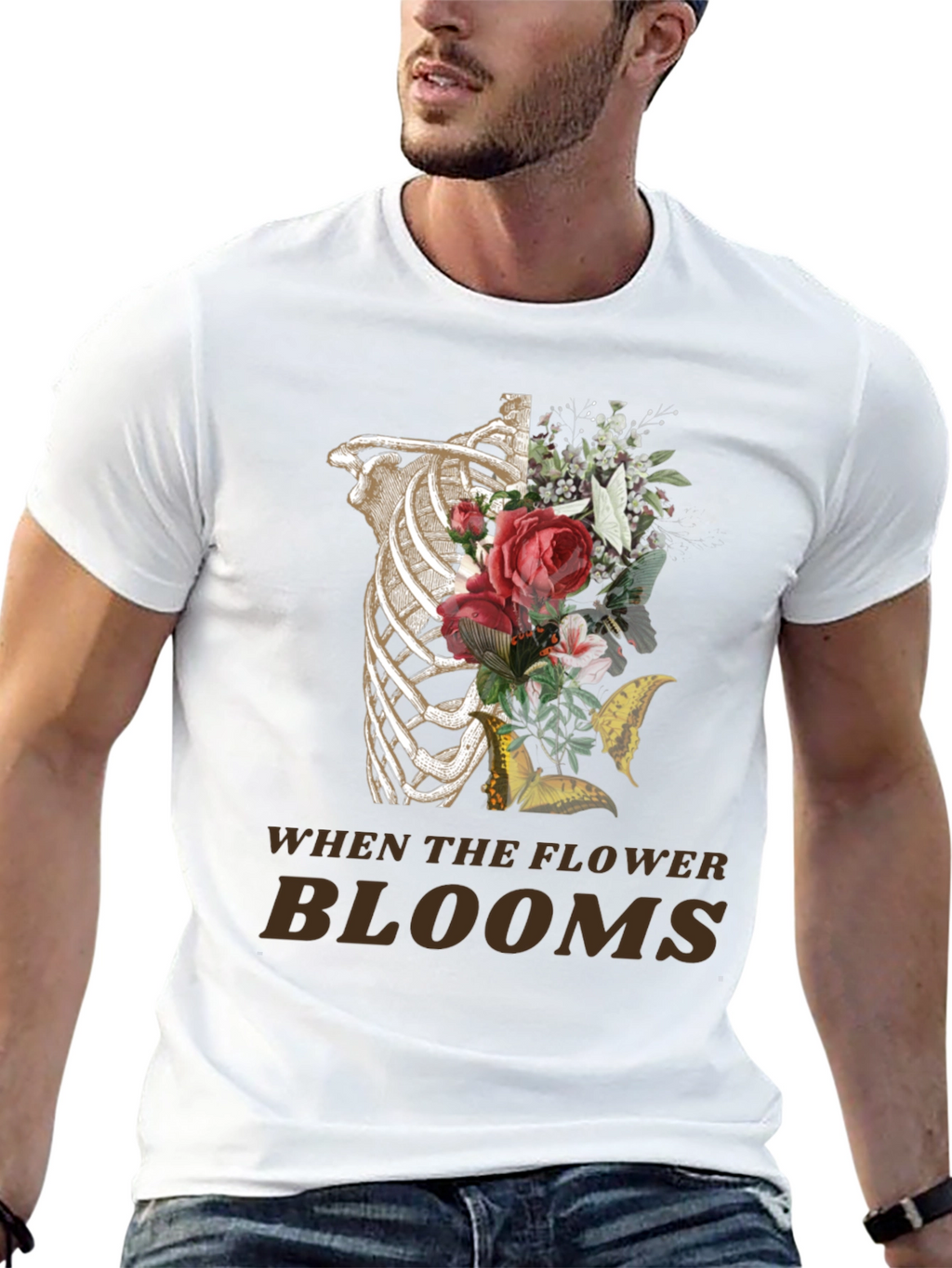 Floral Rib Cage Graphic Tee
