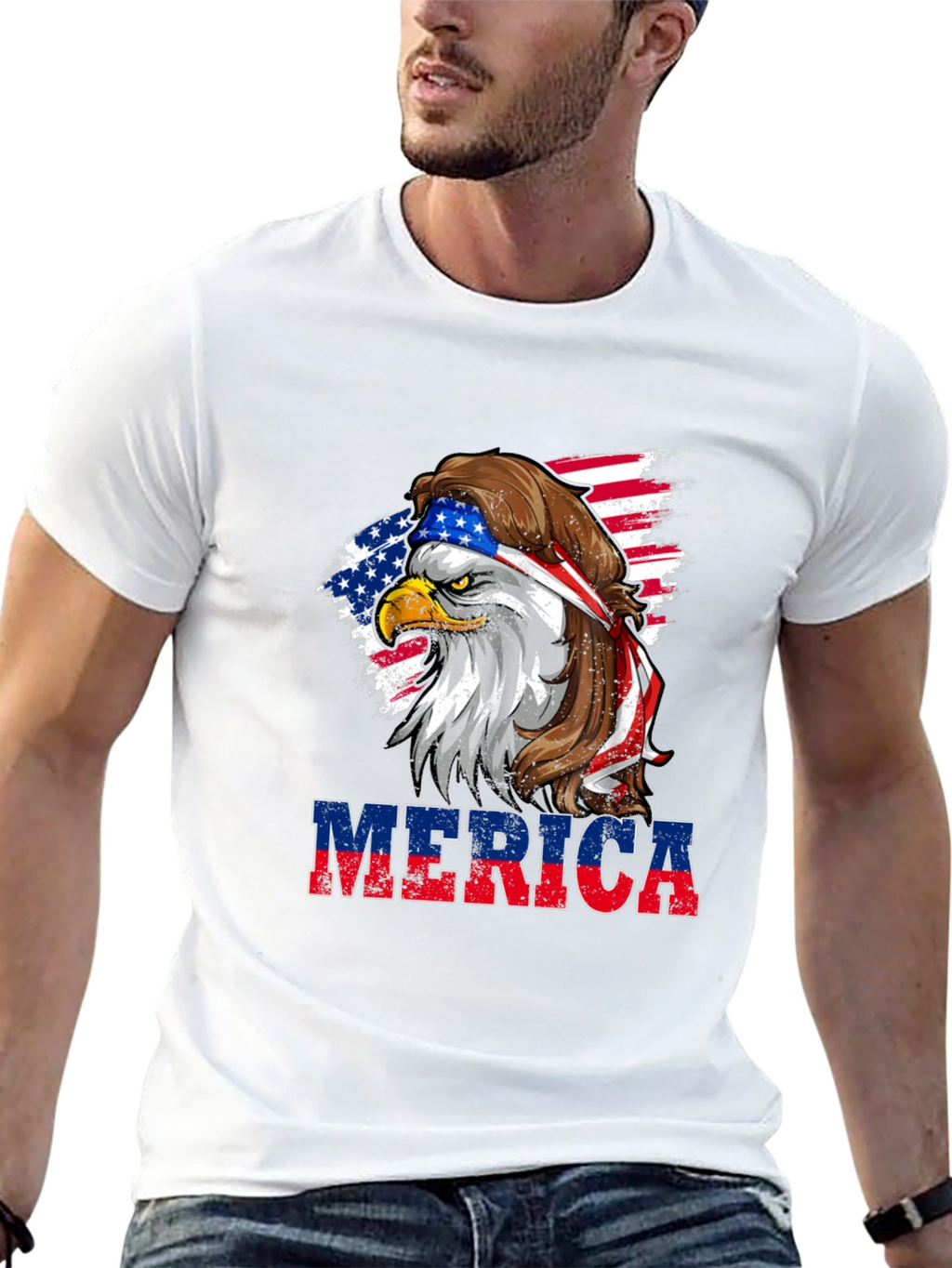 Merica Eagle Tee - Patriotic T-Shirt