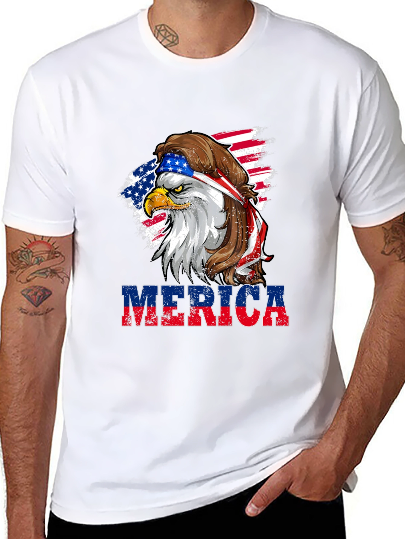 Merica Eagle Tee - Patriotic T-Shirt