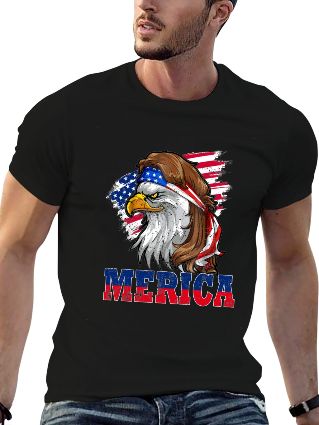 Merica Eagle Tee - Patriotic T-Shirt