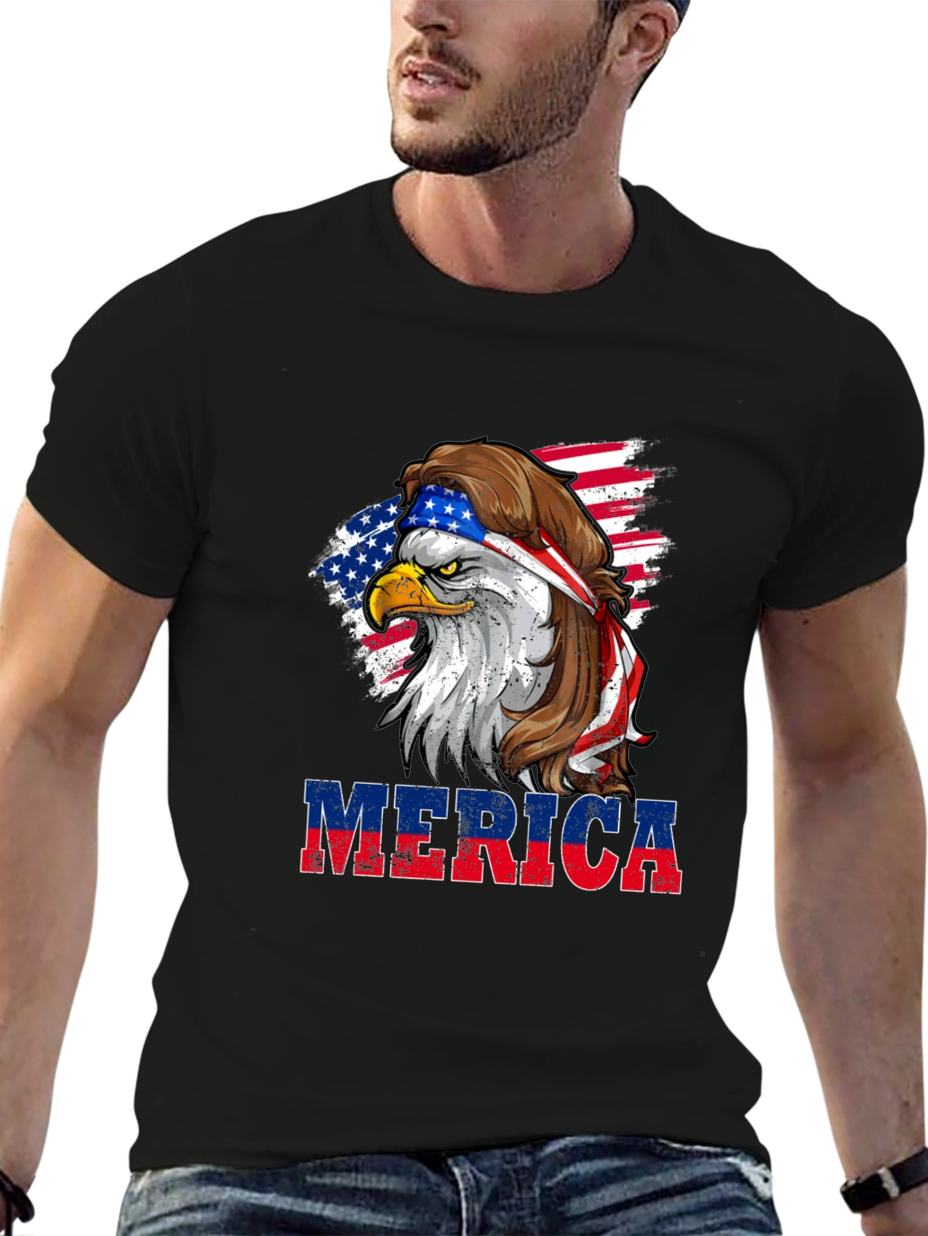 Merica Eagle Tee - Patriotic T-Shirt