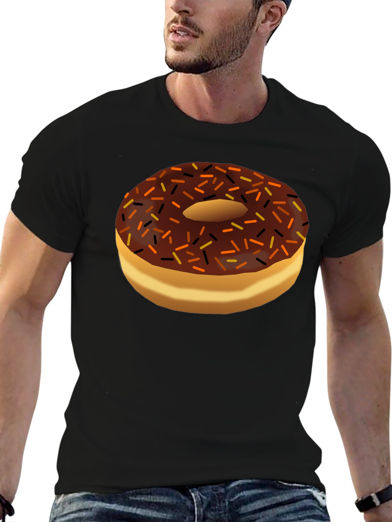 Donut Graphic Black T-Shirt
