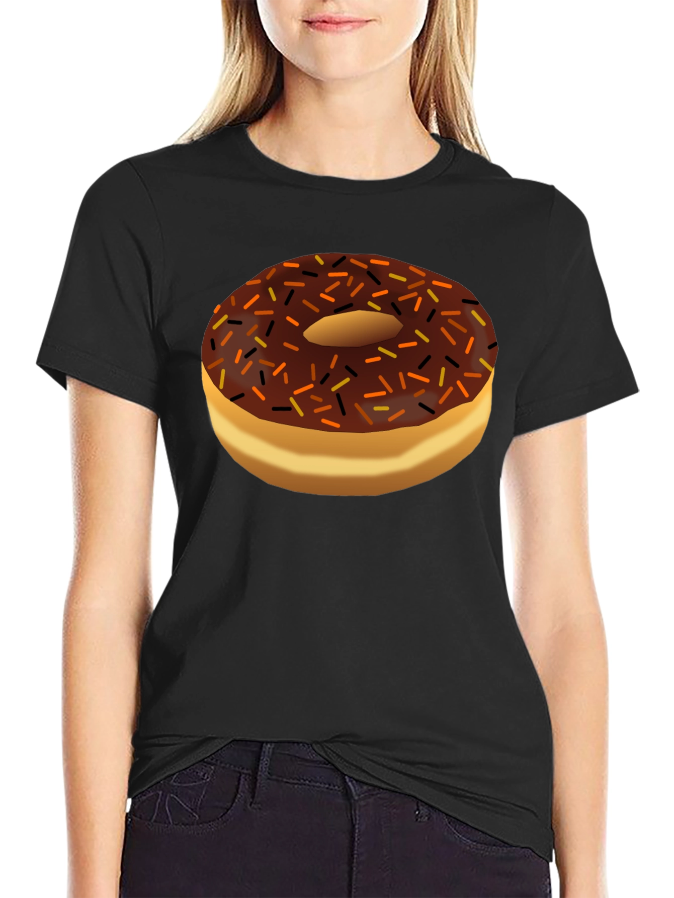 Donut Graphic Black T-Shirt