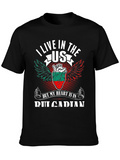 US Bulgarian Heart Patriotic T-Shirt