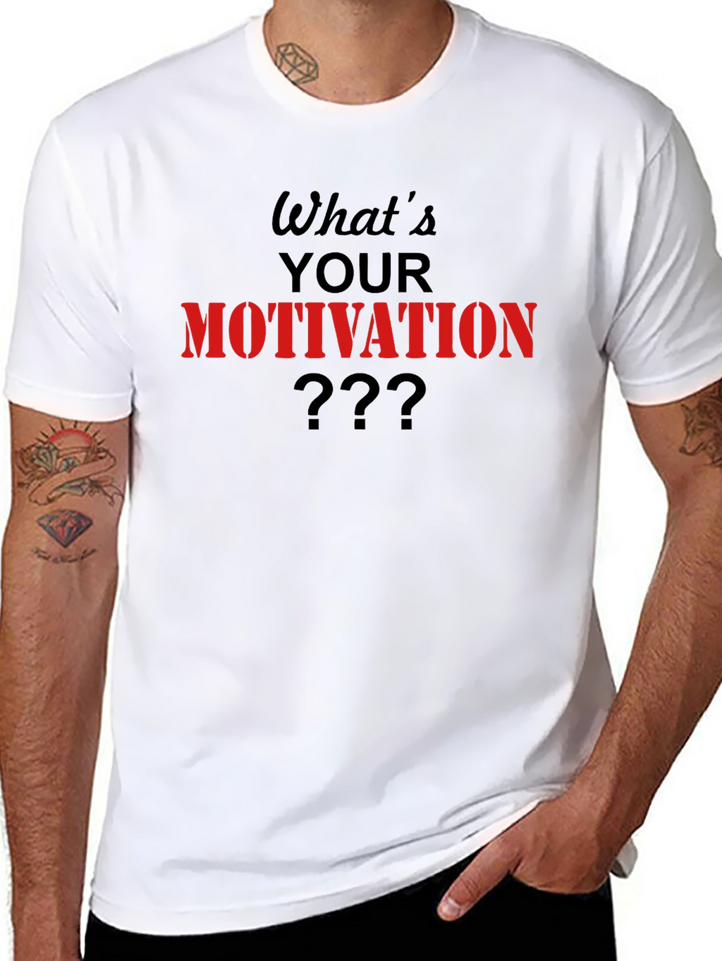 Motivation Graphic Tee - Black Cotton T-Shirt