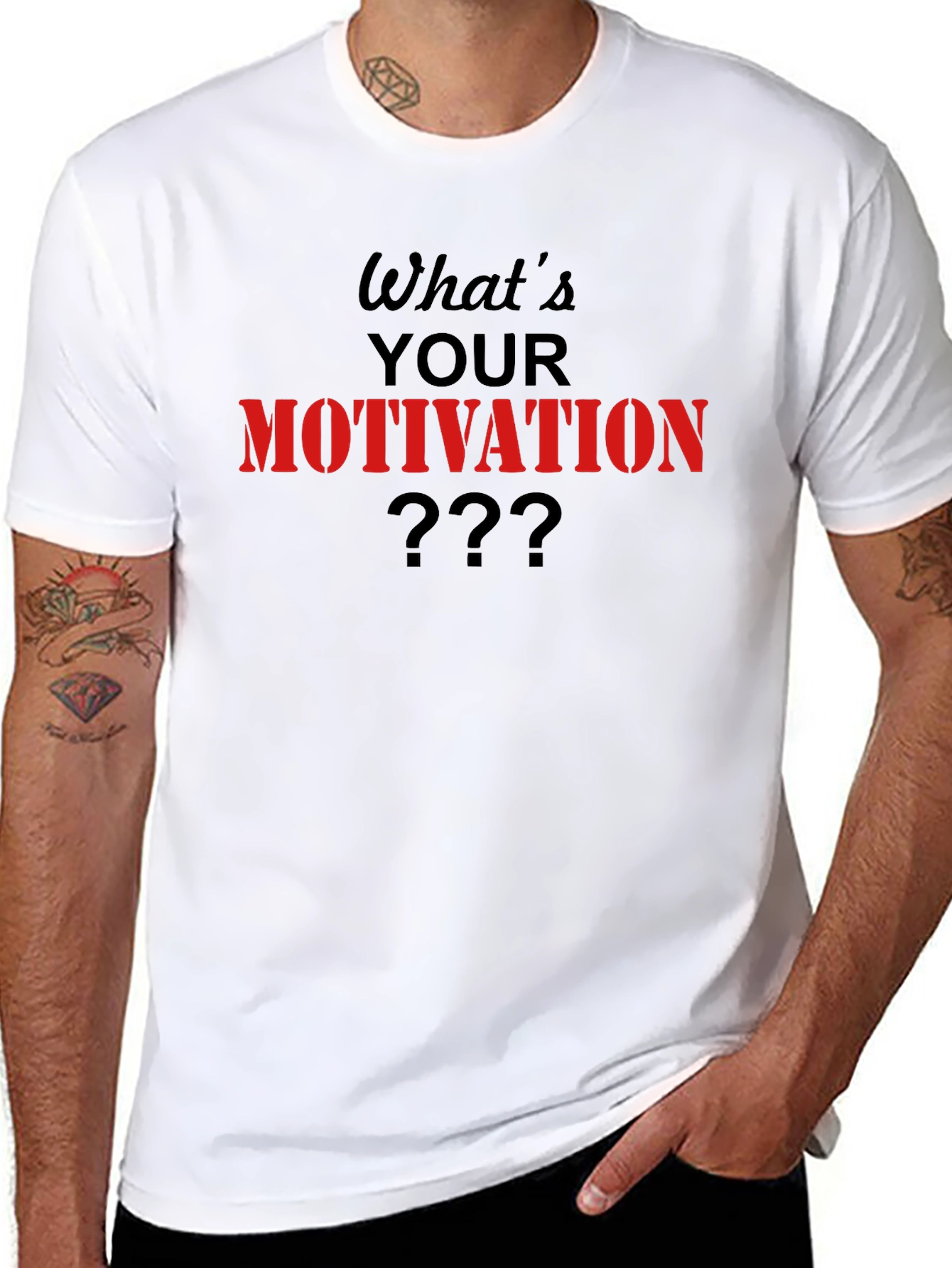 Motivation Graphic Tee - Black Cotton T-Shirt