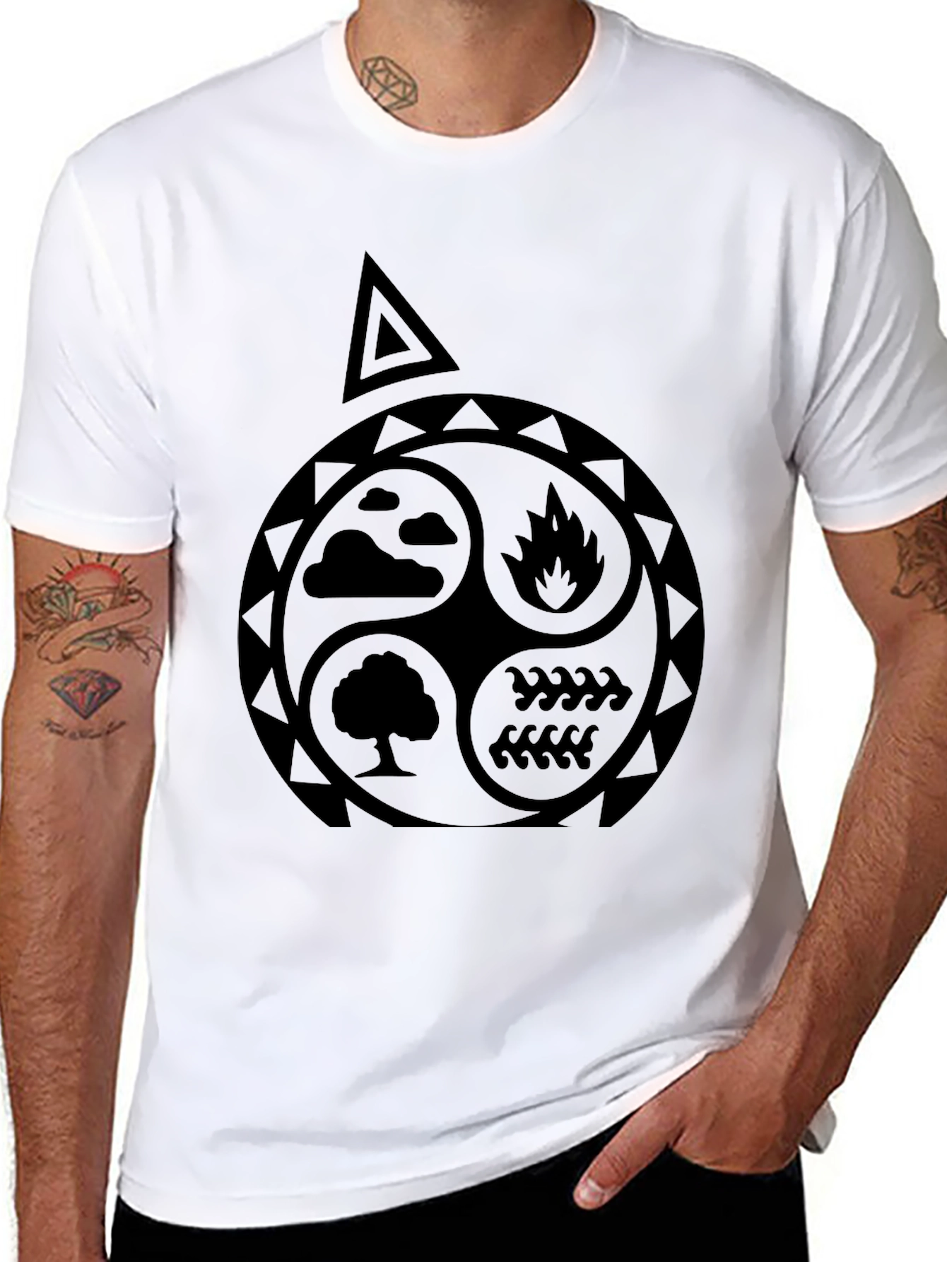 Elements Symbol Graphic Black T-Shirt