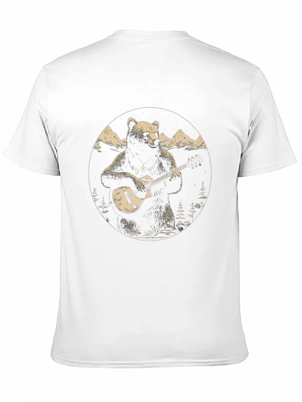 Bear Guitarist Graphic Tee - Black